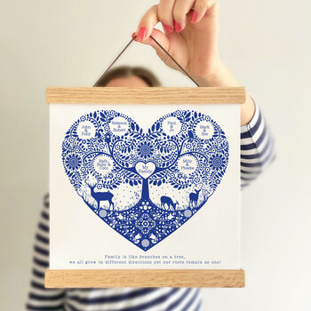 Personalised Woodland Family Tree Print, 2 of 10