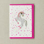 Unicorn 'Iron On Patch' Greeting Card, thumbnail 1 of 2