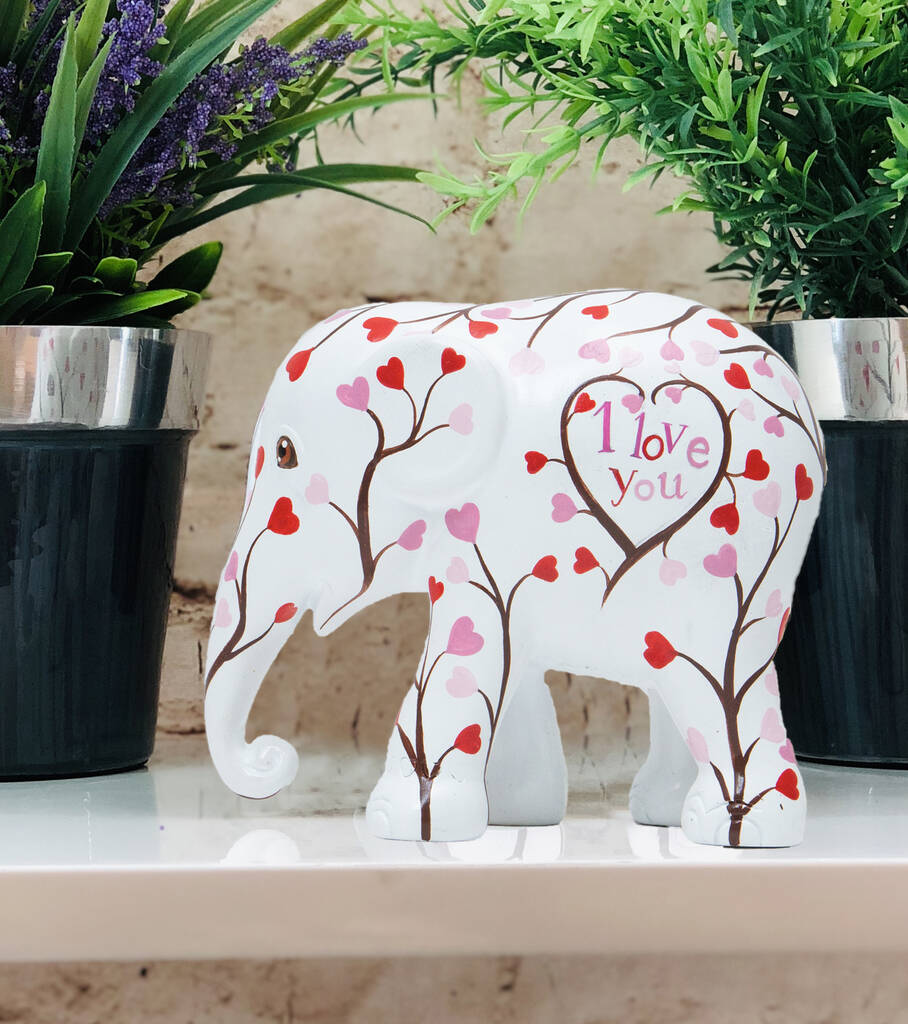 Image of Love Forever Hand Painted Elephant Parade