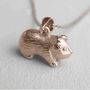 18ct Rose Gold Plated Guinea Pig Necklace, thumbnail 1 of 11