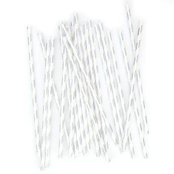 Metallic Gold And Silver Striped Paper Party Straws, 7 of 7