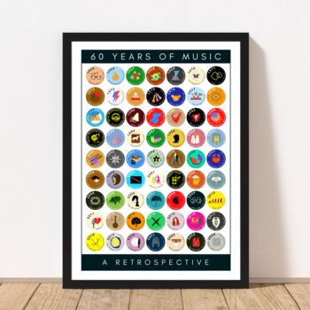 Personalised 60 Years Of Music 1965 Birthday Print, 3 of 7