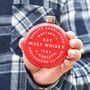 Personalised Round Label Hip Flask, thumbnail 1 of 11