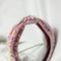 Pink Sprinkle Beaded Twist Knot Headband, thumbnail 3 of 7