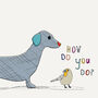 Dog And Bird Card, thumbnail 2 of 2