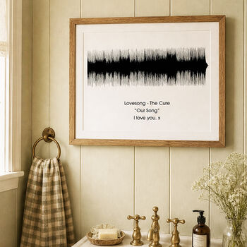 Personalised Favourite Song Sound Wave Print, 5 of 6