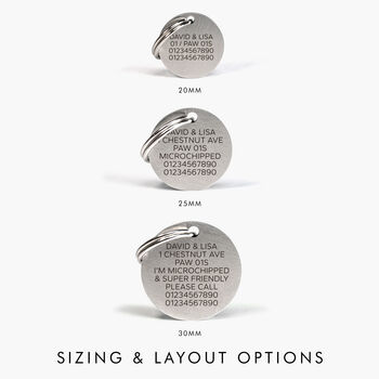 Dog And Cat Name Tag Engraved With Contact ID, 4 of 5