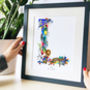 Personalised J To S Bright Wildlife Initials Print, thumbnail 8 of 12
