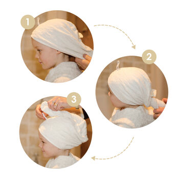 Personalised Cuddletwist Bamboo Childrens Hair Towel, 4 of 12