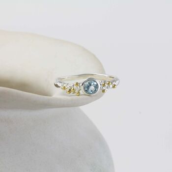 Dainty Blue Topaz Ring, 3 of 7