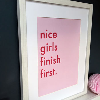Nice Girls Finish First Print, 4 of 4