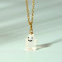 Cute Ghost Gold Plated Necklace, thumbnail 2 of 9