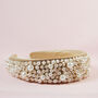 Sequin And Pearl Champagne Headband, thumbnail 1 of 3