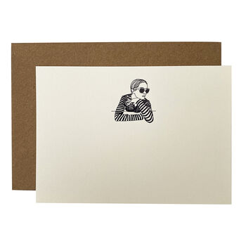'Breton Girl' Correspondence Cards Set Of Eight, 5 of 6