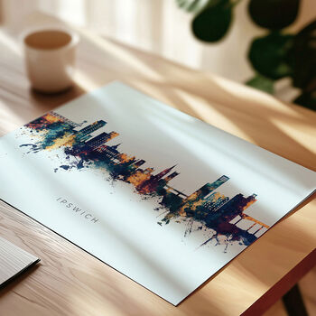 Ipswich Skyline Cityscape Art Print, 9 of 12