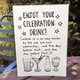 Joke 'Celebration Drink' Birthday Card, thumbnail 2 of 4