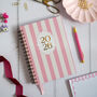 Personalised Luxury 2026 Weekly Diary| Planner| Blush Pink Candy Stripe, thumbnail 1 of 12