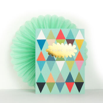 Mini Gold Foiled Thank You Card Pack, 3 of 5