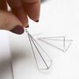 Sterling Silver Dangly Trigonal Pyramid Earrings, thumbnail 1 of 9