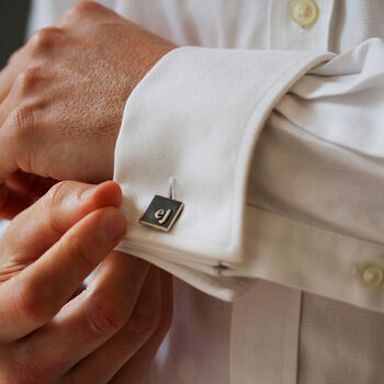 Sterling Silver Personalised Initial Cufflinks, 2 of 12