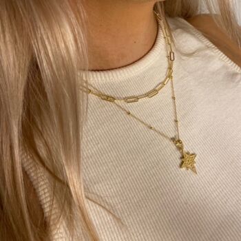 Gold Plated Follow That Star Pendant Necklace, 4 of 9