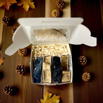 Gift Box Six Small Bar Handmade Artisan Soaps With Seed Paper Eco Gift, 2 of 12