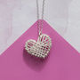 Sterling Silver Interwoven Heart Necklace, thumbnail 1 of 5