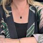 The Rectangle Black Onyx Necklace, thumbnail 2 of 8
