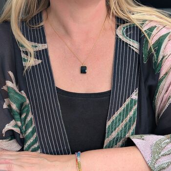 The Rectangle Black Onyx Necklace, 2 of 8