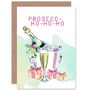 Prosecco Ho Ho Ho Santa Alcohol Christmas Card, thumbnail 1 of 4