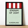 Stadium Of Light Monopoly Sunderland Football Print, thumbnail 1 of 2