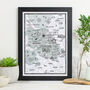 Map Of The Yorkshire Dales Signed Print, thumbnail 1 of 3