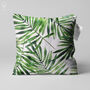 Green Thin Leaves Tropical Soft Pillow Cover, thumbnail 1 of 7