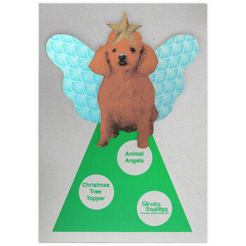 Brown Poodle Tree Topper, 3 of 4