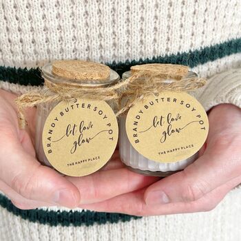 Brown Brandy Butter Scent Gift Candles Set Of Two, 3 of 9
