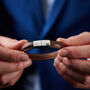 Personalised Men's Monogram Leather And Steel Bracelet, thumbnail 2 of 9