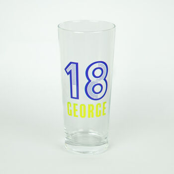 Personalised Sport Milestone Printed Pint Glass, 4 of 9