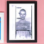 Authentic David Bowie Mugshot Print, thumbnail 1 of 8