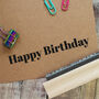 Happy Birthday Contemporary Font Rubber Stamp, thumbnail 1 of 2