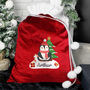 Personalised Christmas Penguin Luxury Pom Pom Red, thumbnail 1 of 3