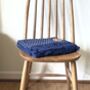 Dark Blue Stitched Blanket Throw, thumbnail 3 of 6