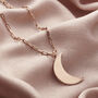 Personalised Large Moon Necklace On Link Chain, thumbnail 6 of 8