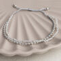 Sterling Silver Double Gemstone Friendship Bracelet, thumbnail 7 of 11