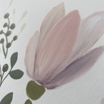 Magnolia Bloom A4 Illustrated Print, 5 of 5
