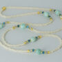 Long Aquamarine Beaded Necklace. Free UK Delivery, thumbnail 4 of 6