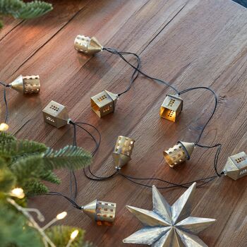 Nordic Lit Houses String Lights White Or Brass, 4 of 4
