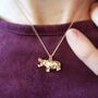 Personalised Hippo Necklace, thumbnail 1 of 11