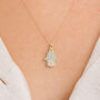 Personalised Solid 9ct Gold Hamsa Hand Of Fatima Necklace, thumbnail 3 of 10