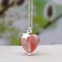 Silver Plated Pink Heart And Silver Star Necklace, thumbnail 1 of 6