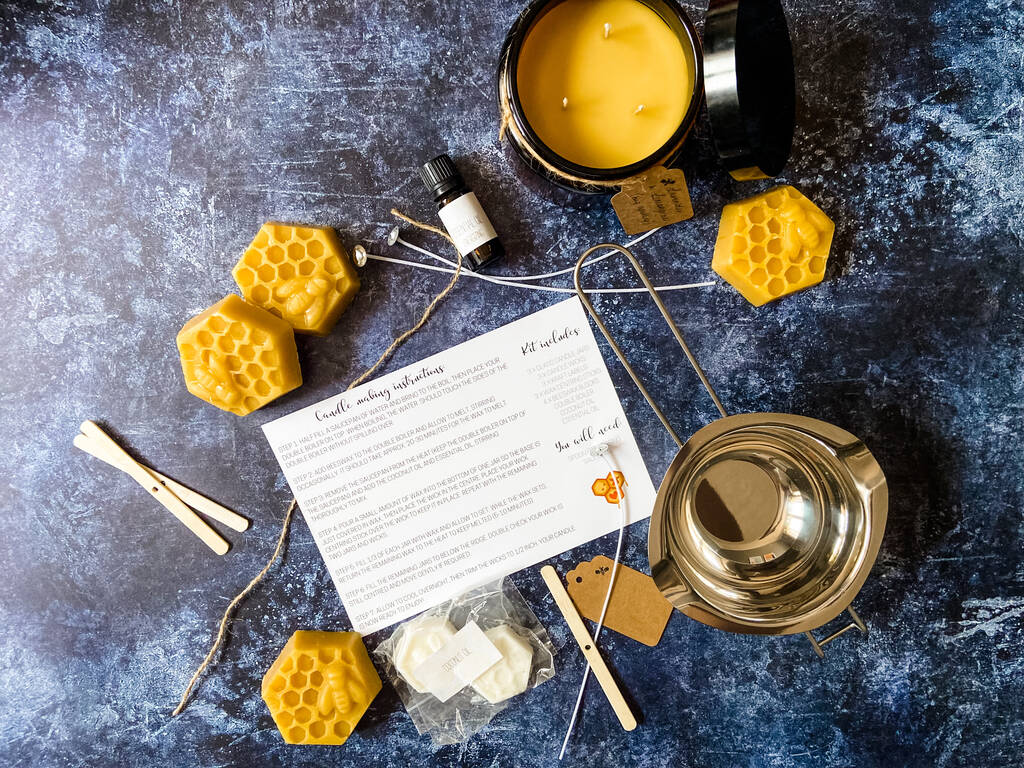 Make Your Own Beeswax Candle Large Three Wick Candle By The Craft